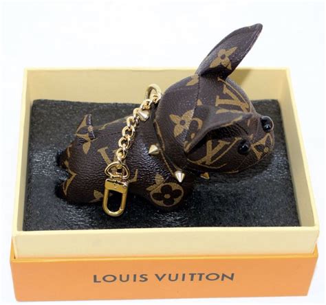 louis vuitton bulldog keychain real|louis vuitton key lanyard.